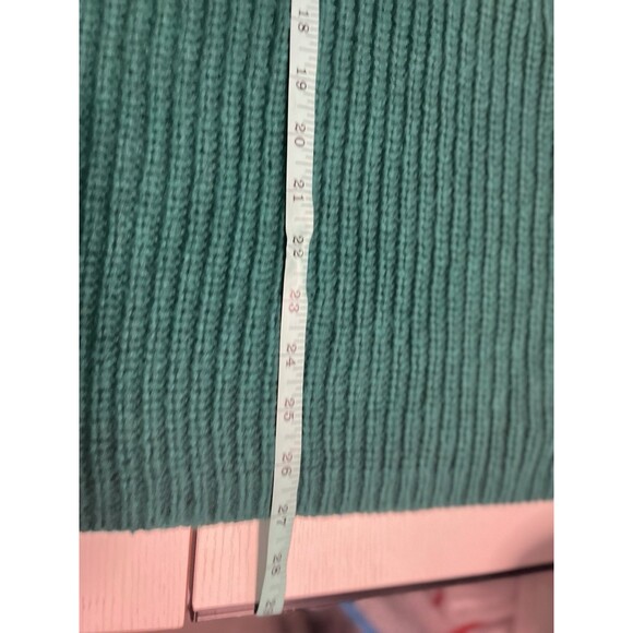 Lands' End Women's Knit Cable Turtleneck Sweater Green Midweight Sz 2X - Picture 5 of 6